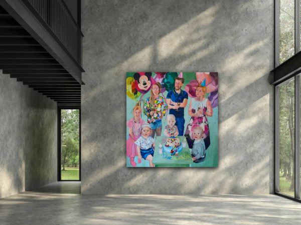 Janina C. Brügel: Happy Birthday II, Acrylic on canvas, 155 x 145, 2019