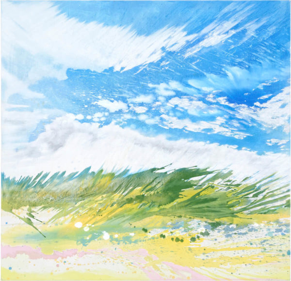 Julia Frischmann: Summer breeze, 2019, 150 x 150 cm, Vinyl on canvas
