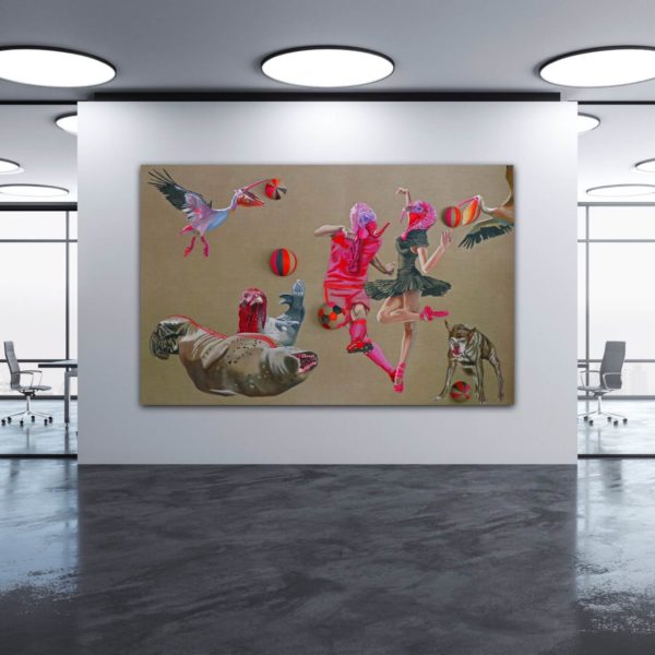 Petra Krischke: Ballare, Acryl auf Leinen, 180 x 280 cm, 2019