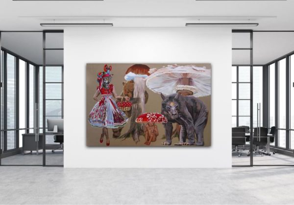 Petra Krischke: Die Unwiederbringlichen, Acryl auf Leinen, 180 x 270 cm, 2019