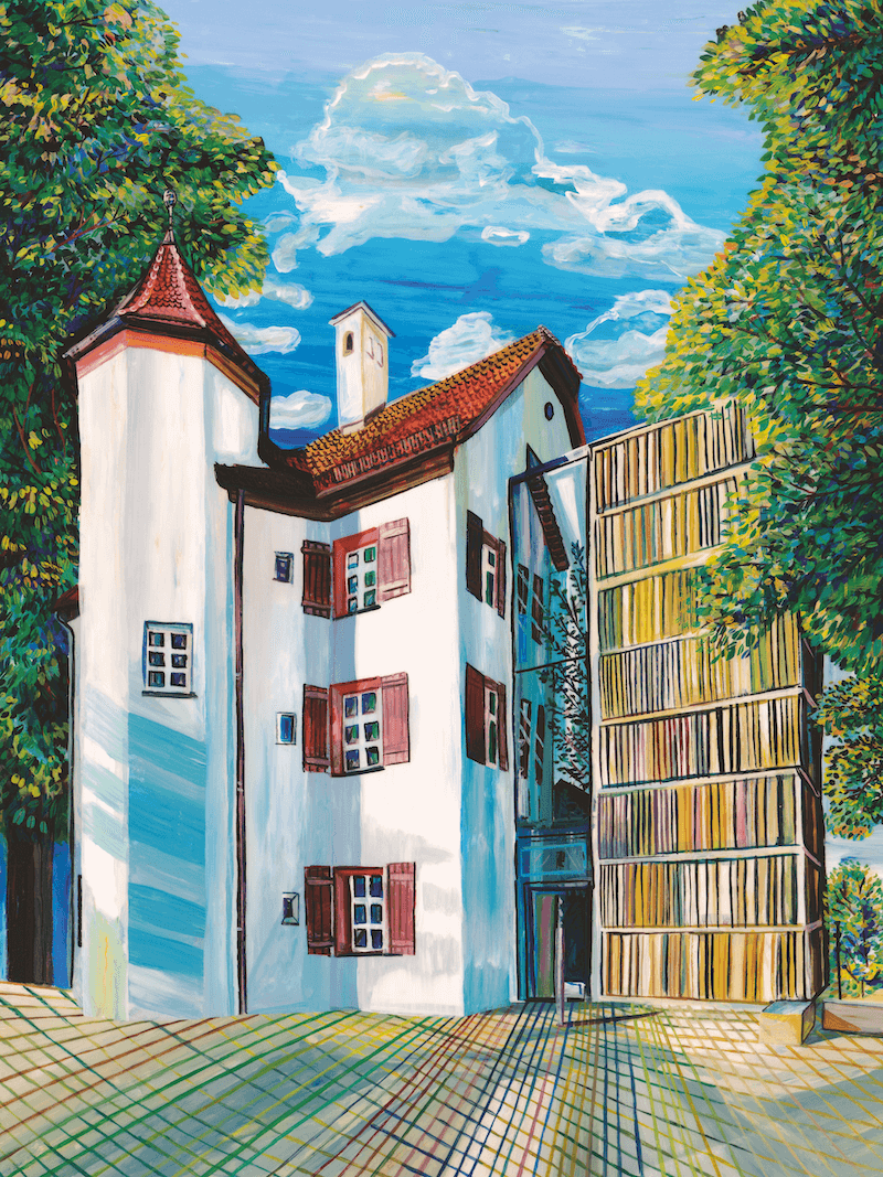 Marina Friedrich: Weißes Schloss Heroldsberg, 40 x 30 cm, Giclée print, 2021